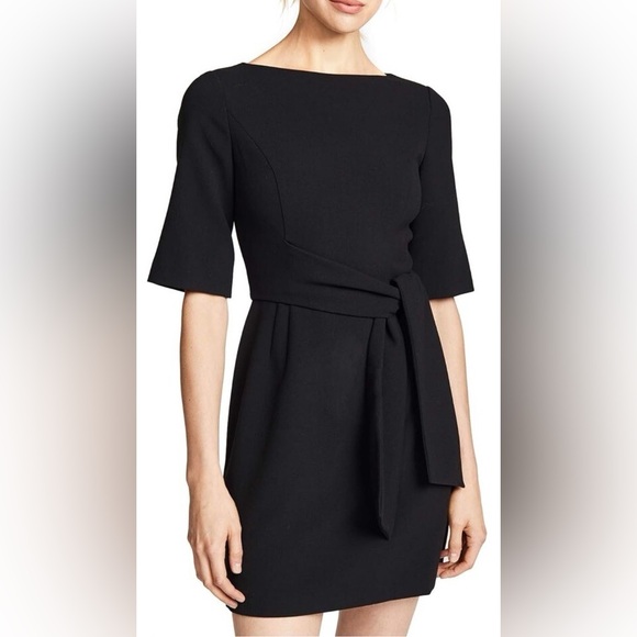 Alice + Olivia Dresses & Skirts - Alice + Olivia Virgil Boat Neck Wrap Dress Black Sz 2